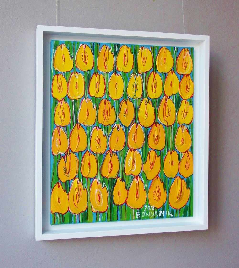 Edward Dwurnik - Yellow tulips (Oil on Canvas | Size: 54 x 63 cm | Price: 6500 PLN)