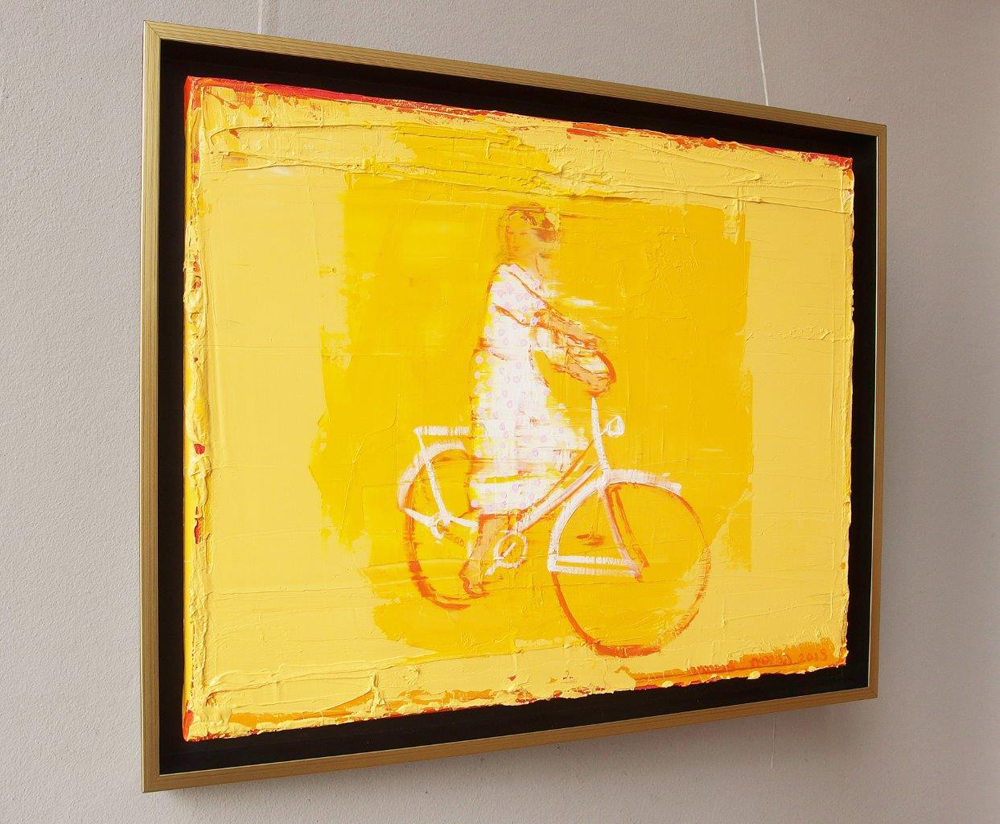 Jacek Łydżba - Cyclist No 3 (Oil on Canvas | Wymiary: 58 x 48 cm | Cena: 3400 PLN)