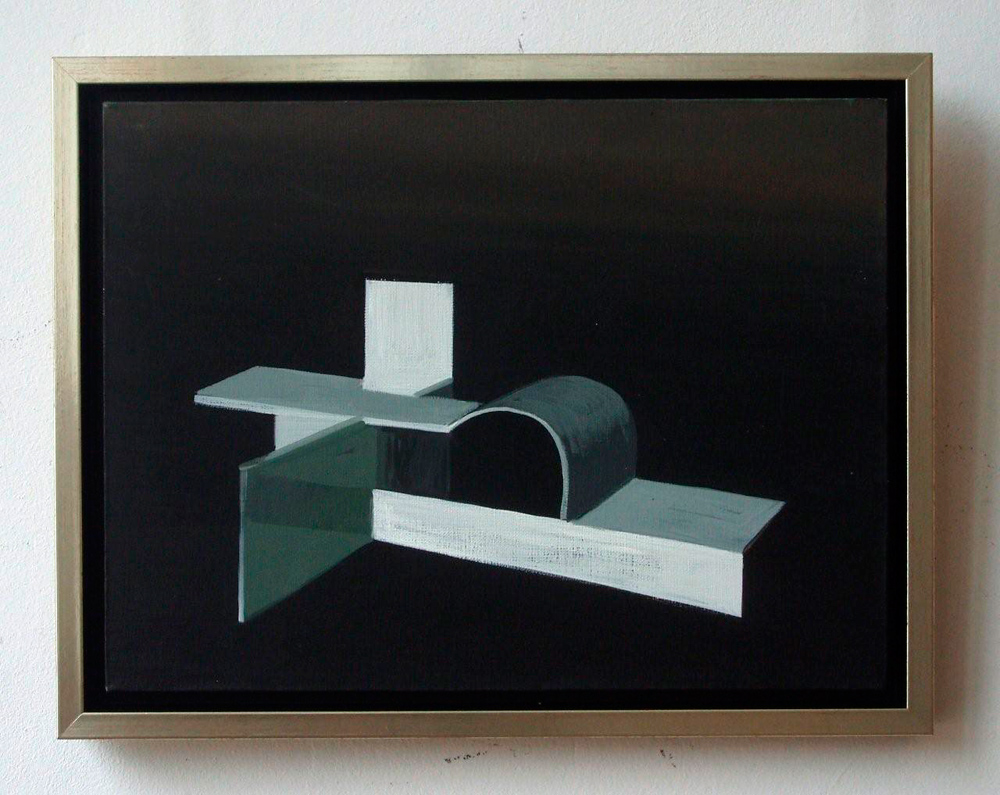 Maria Kiesner - Composition after Kobro (Tempera on Canvas | Size: 45 x 36 cm | Price: 1800 PLN)