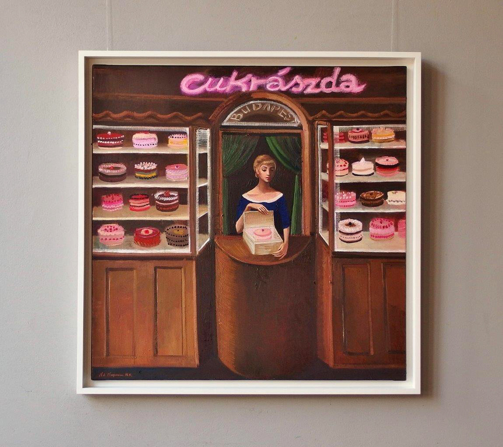 Katarzyna Karpowicz - Bakery (Oil on Canvas | Größe: 98 x 98 cm | Preis: 9500 PLN)