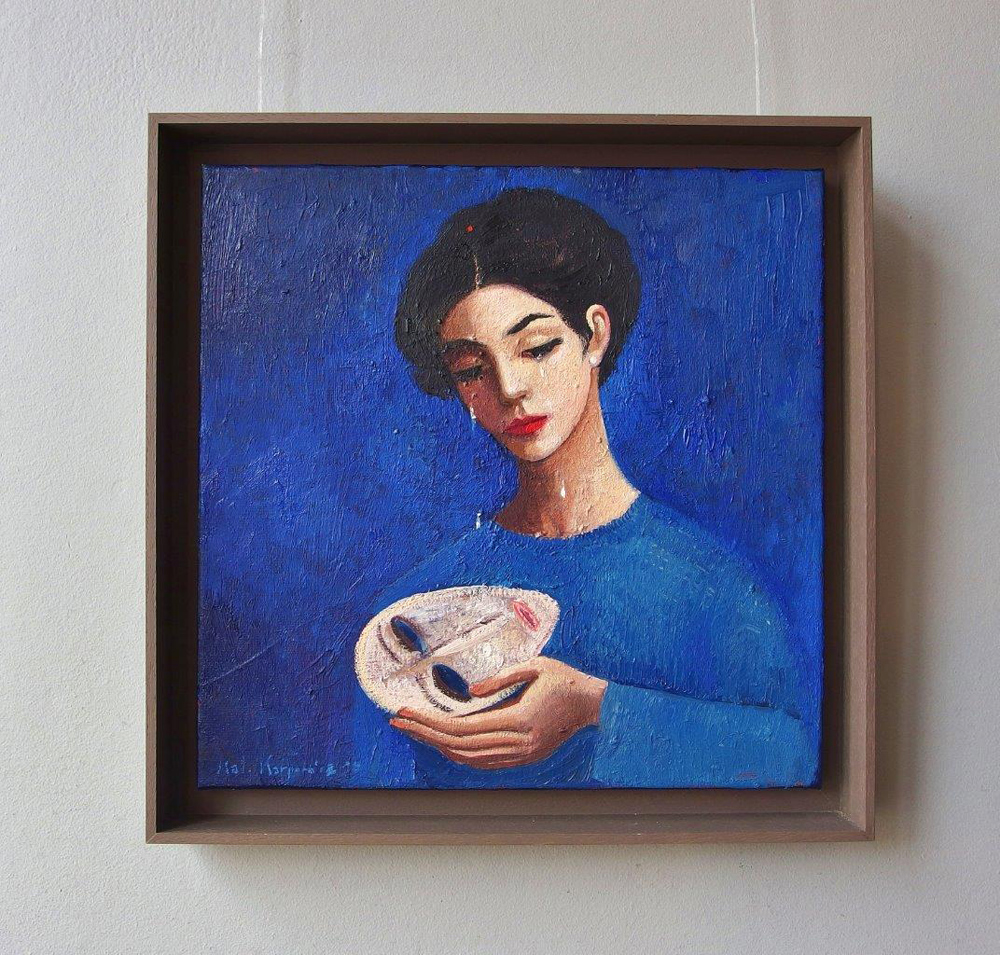 Katarzyna Karpowicz - Blue (Oil on Canvas | Wymiary: 46 x 46 cm | Cena: 4500 PLN)
