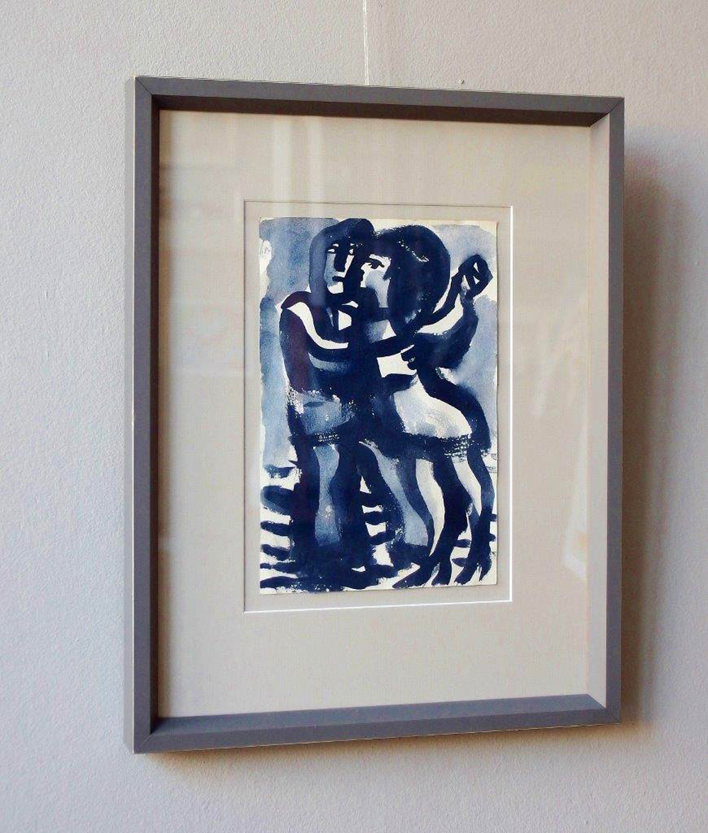 Krzysztof Kokoryn - Couple in dance No 3 (Guache on paper | Size: 33 x 42 cm | Price: 1600 PLN)