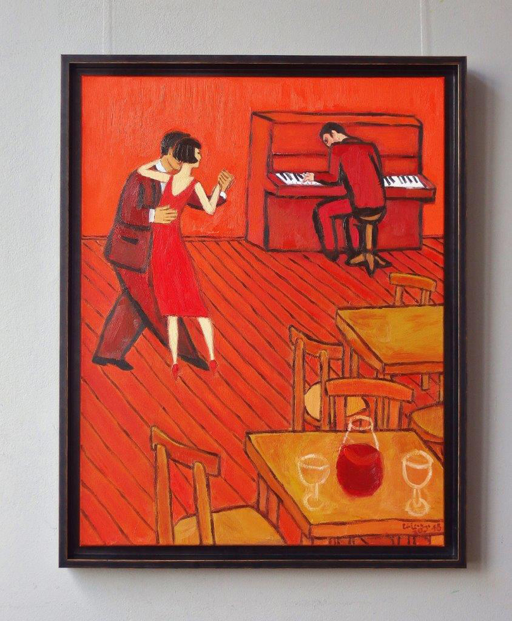 Krzysztof Kokoryn - Red interior (Oil on Canvas | Size: 68 x 78 cm | Price: 7000 PLN)