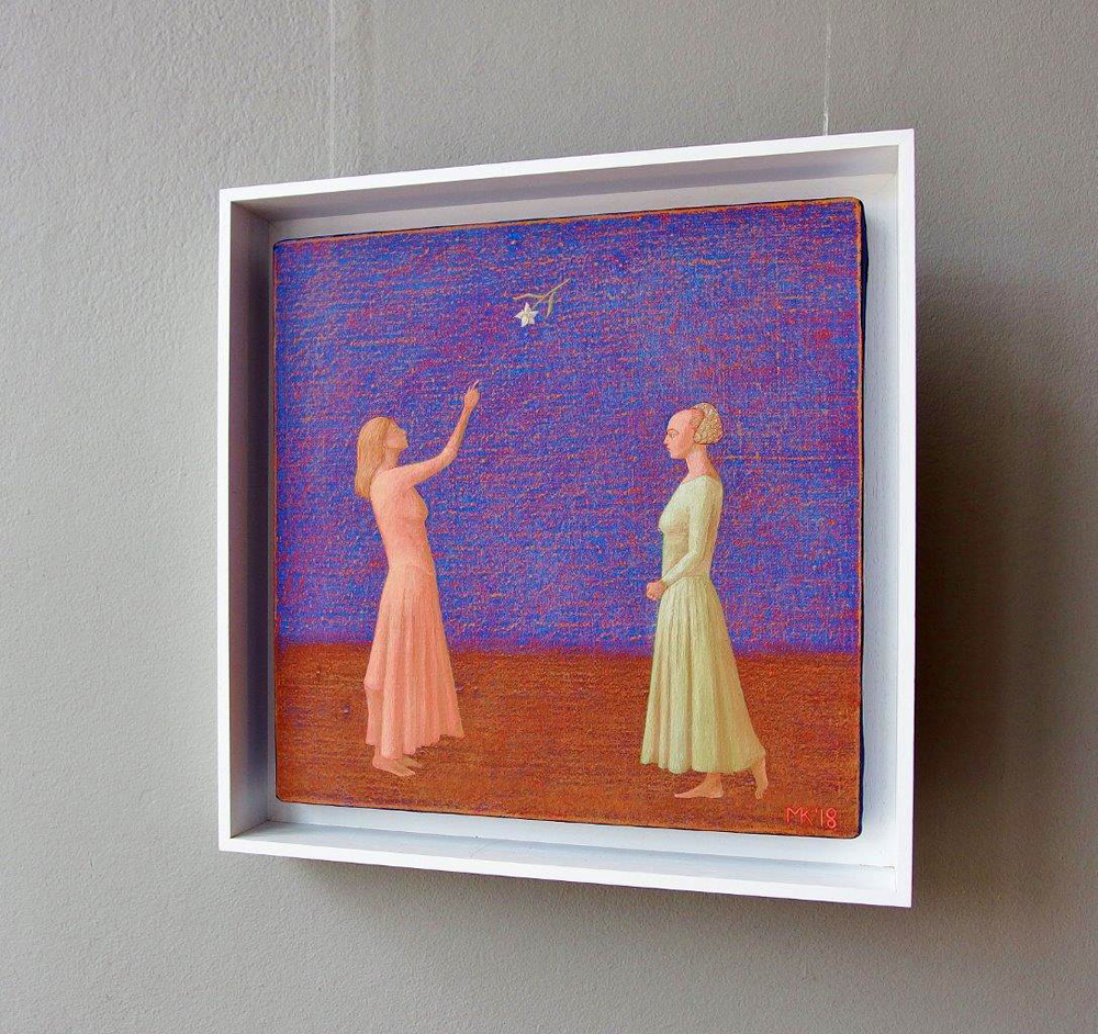 Mikołaj Kasprzyk - Two ladies (Oil on Canvas | Wymiary: 36 x 36 cm | Cena: 2800 PLN)