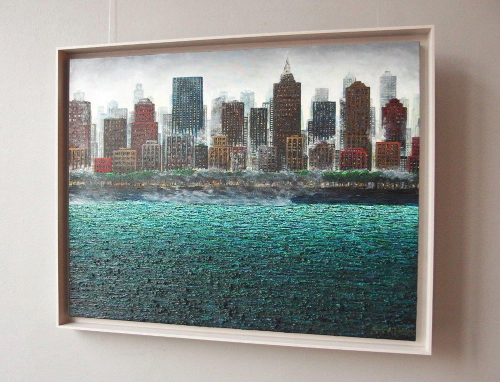 Adam Patrzyk - City by the river (Oil on Canvas | Wymiary: 96 x 76 cm | Cena: 16000 PLN)