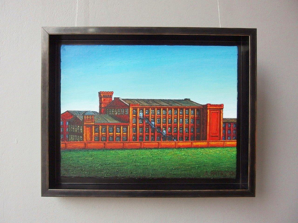 Adam Patrzyk - Red factory (Oil on Canvas | Größe: 48 x 38 cm | Preis: 9000 PLN)