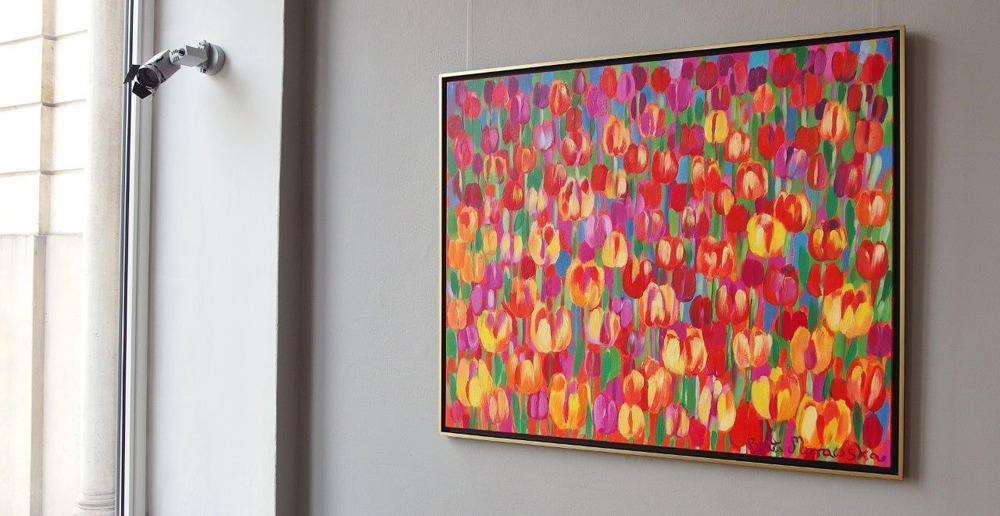 Beata Murawska - Tulip field (Oil on Canvas | Wymiary: 125 x 105 cm | Cena: 6500 PLN)