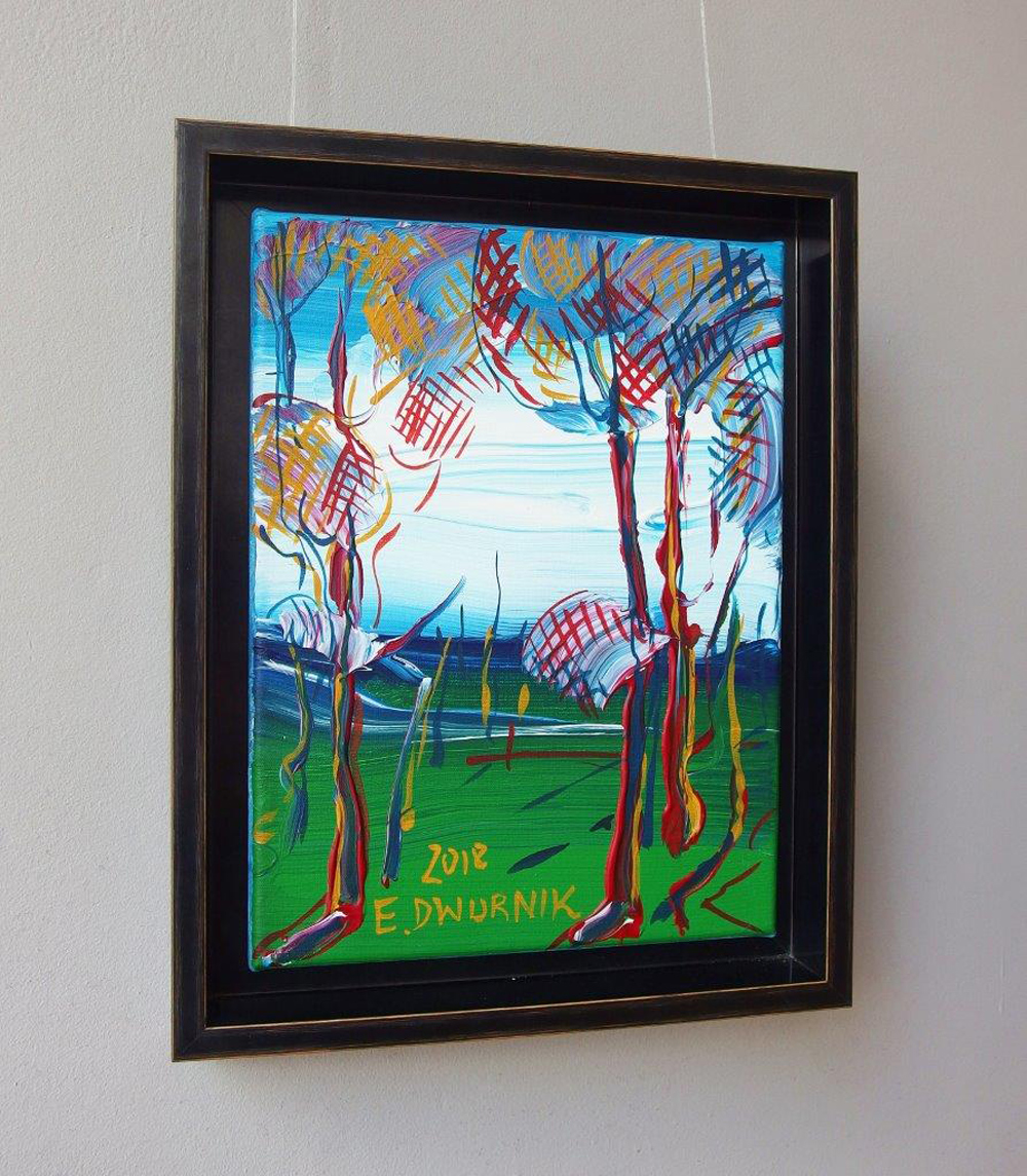 Edward Dwurnik - Sosny na wietrze (Oil on Canvas | Size: 38 x 48 cm | Price: 15000 PLN)