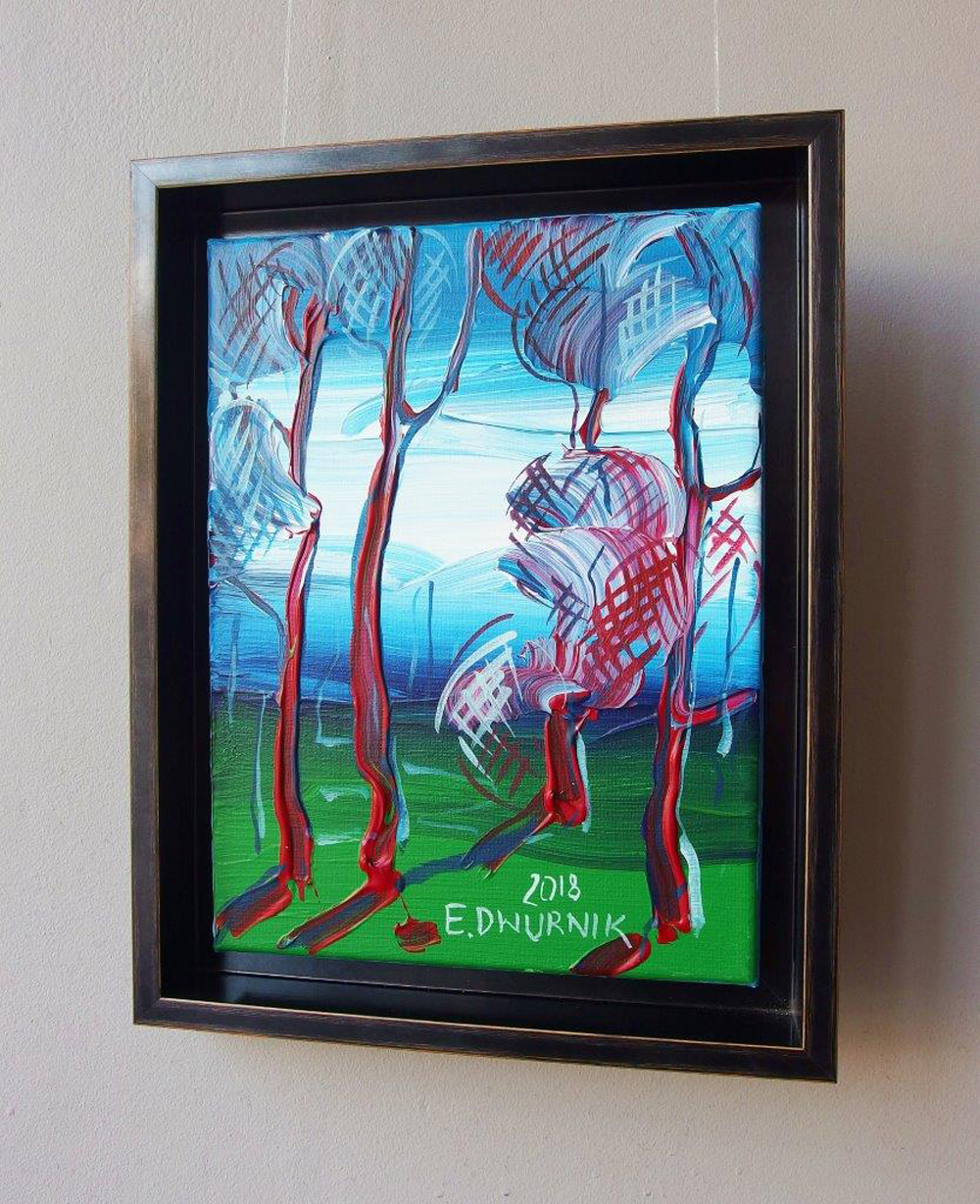 Edward Dwurnik - Sosny o poranku (Oil on Canvas | Size: 38 x 48 cm | Price: 15000 PLN)