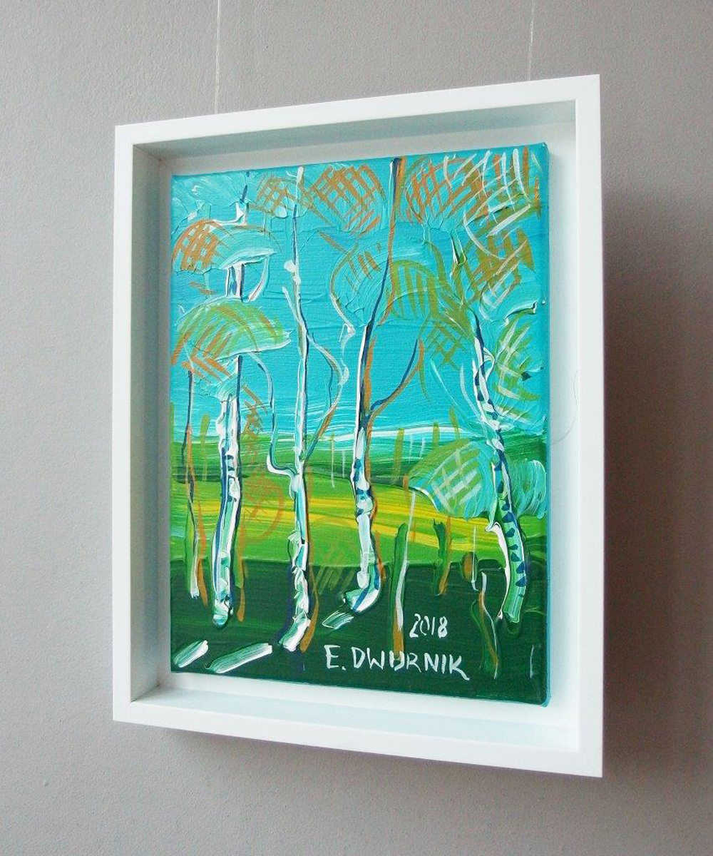 Edward Dwurnik - Sunny birches (Oil on Canvas | Size: 38 x 48 cm | Price: 15000 PLN)