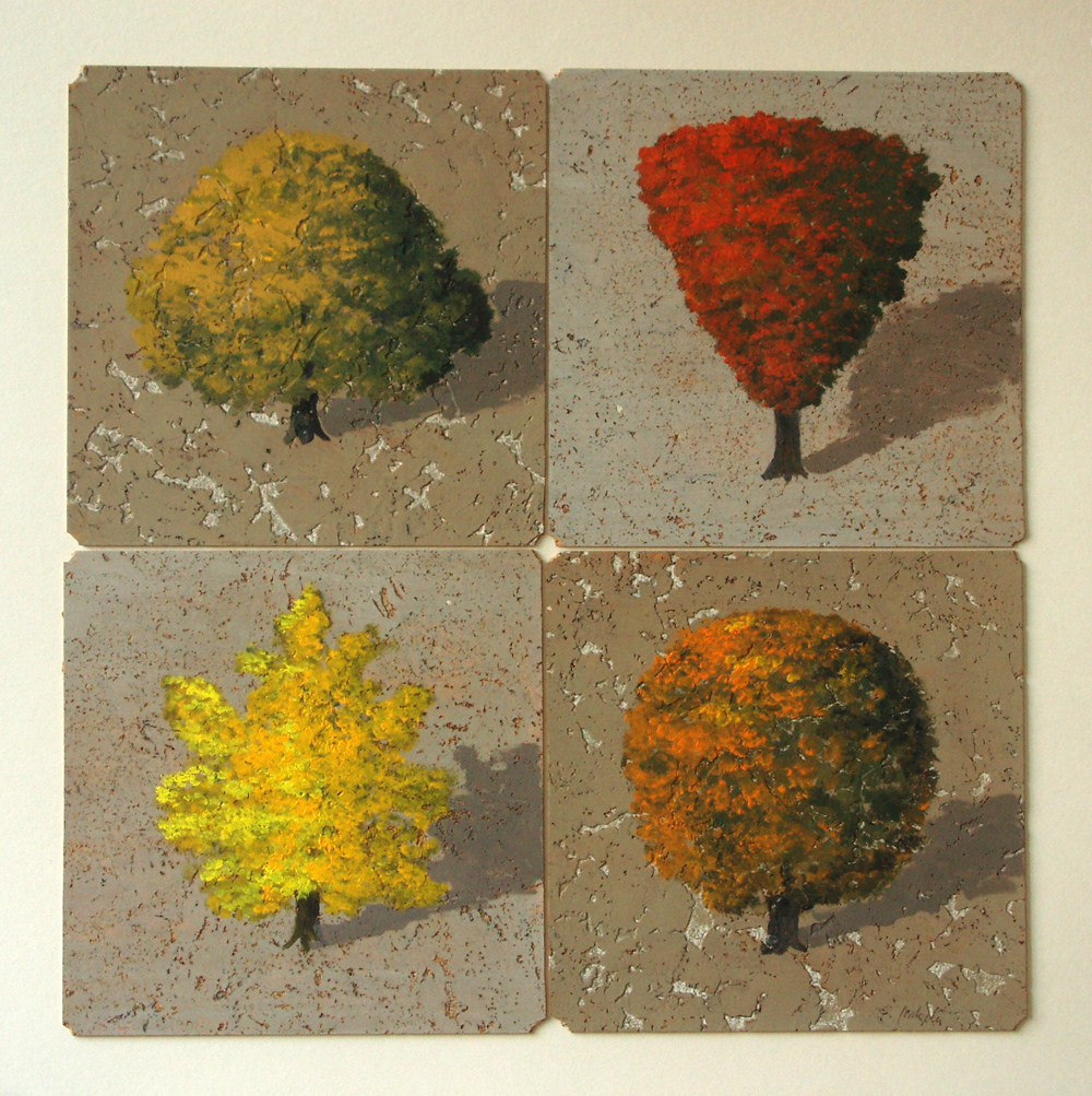 Dariusz Mlącki - Four Seasons (Oil on Canvas | Wymiary: 60 x 60 cm | Cena: 3500 PLN)