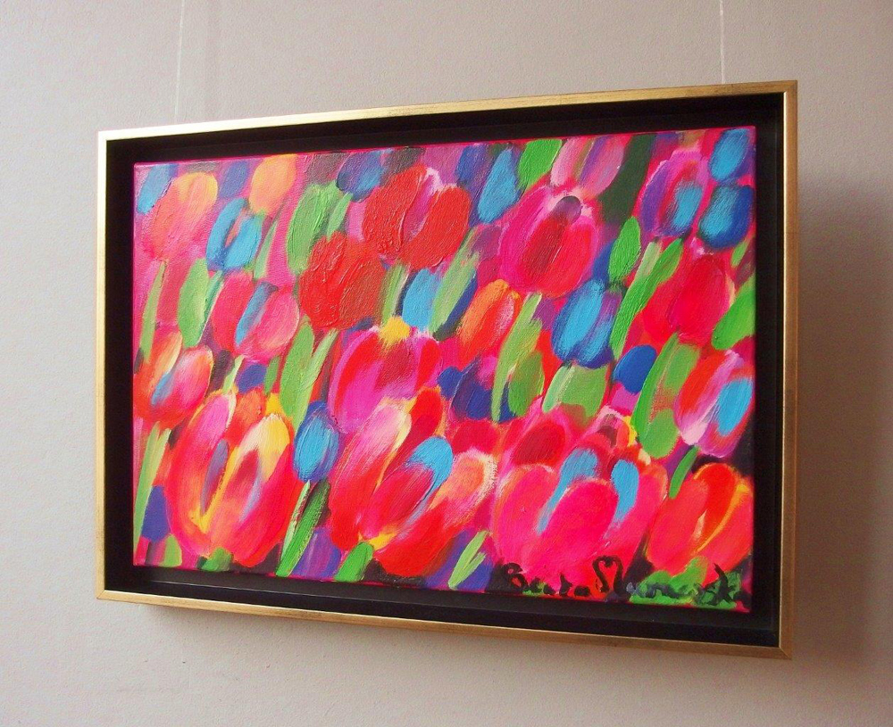 Beata Murawska - Tulips for the evening (Oil on Canvas | Wymiary: 61 x 44 cm | Cena: 3200 PLN)