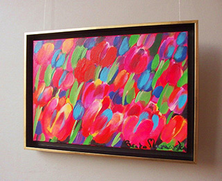 Beata Murawska : Tulips for the evening : Oil on Canvas