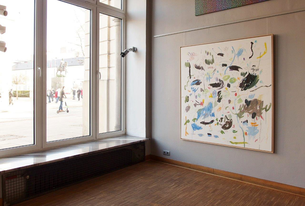 Kalina Horoń - Break between two pieces (Mixed media on canvas | Size: 154 x 154 cm | Price: 9000 PLN)