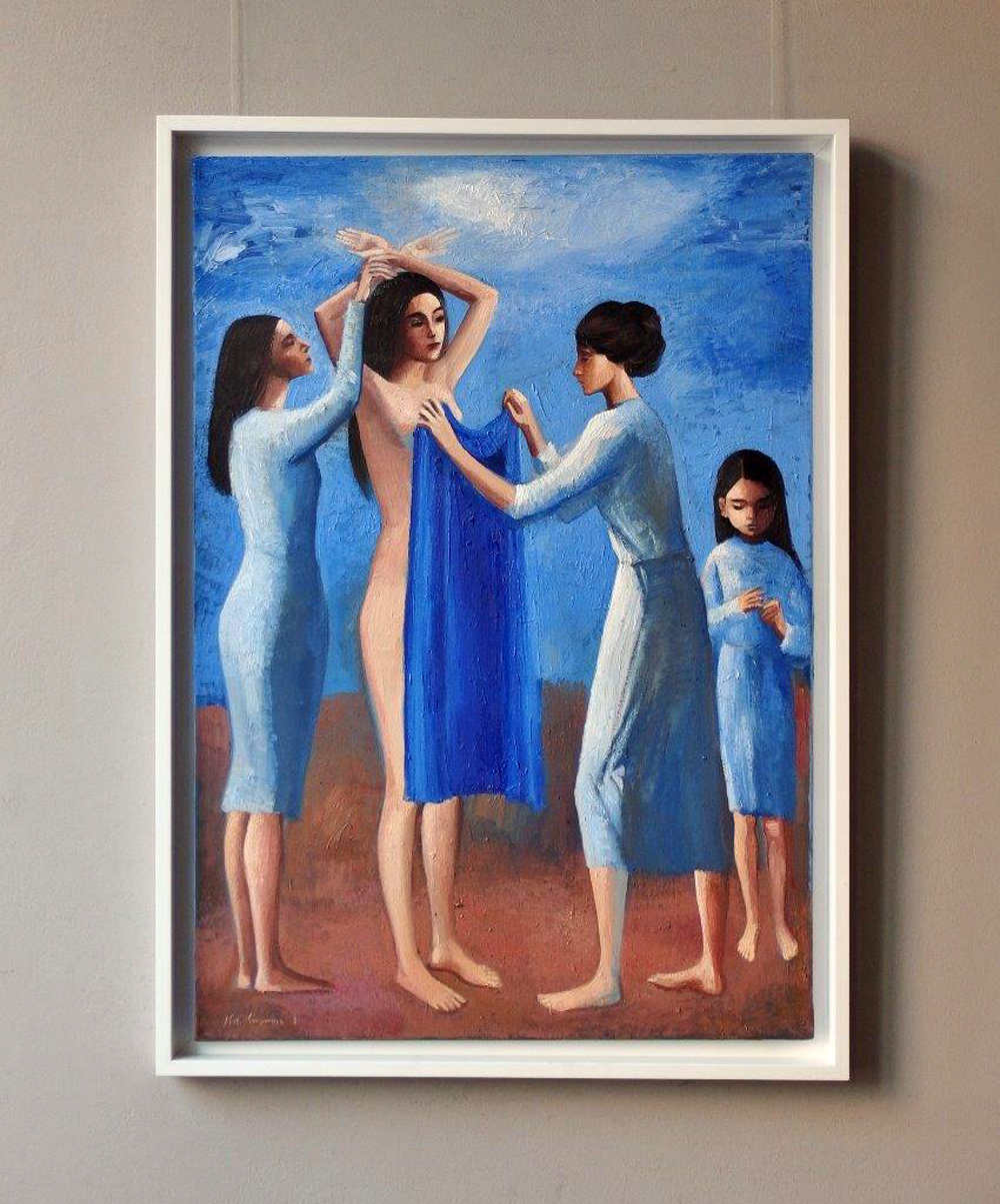 Katarzyna Karpowicz - Blue dedicated to Nadia Murad (Oil on Canvas | Größe: 78 x 108 cm | Preis: 12000 PLN)