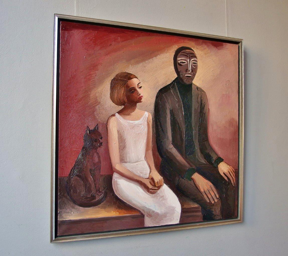 Katarzyna Karpowicz - Caring Guardian (Oil on Canvas | Wymiary: 96 x 96 cm | Cena: 12000 PLN)