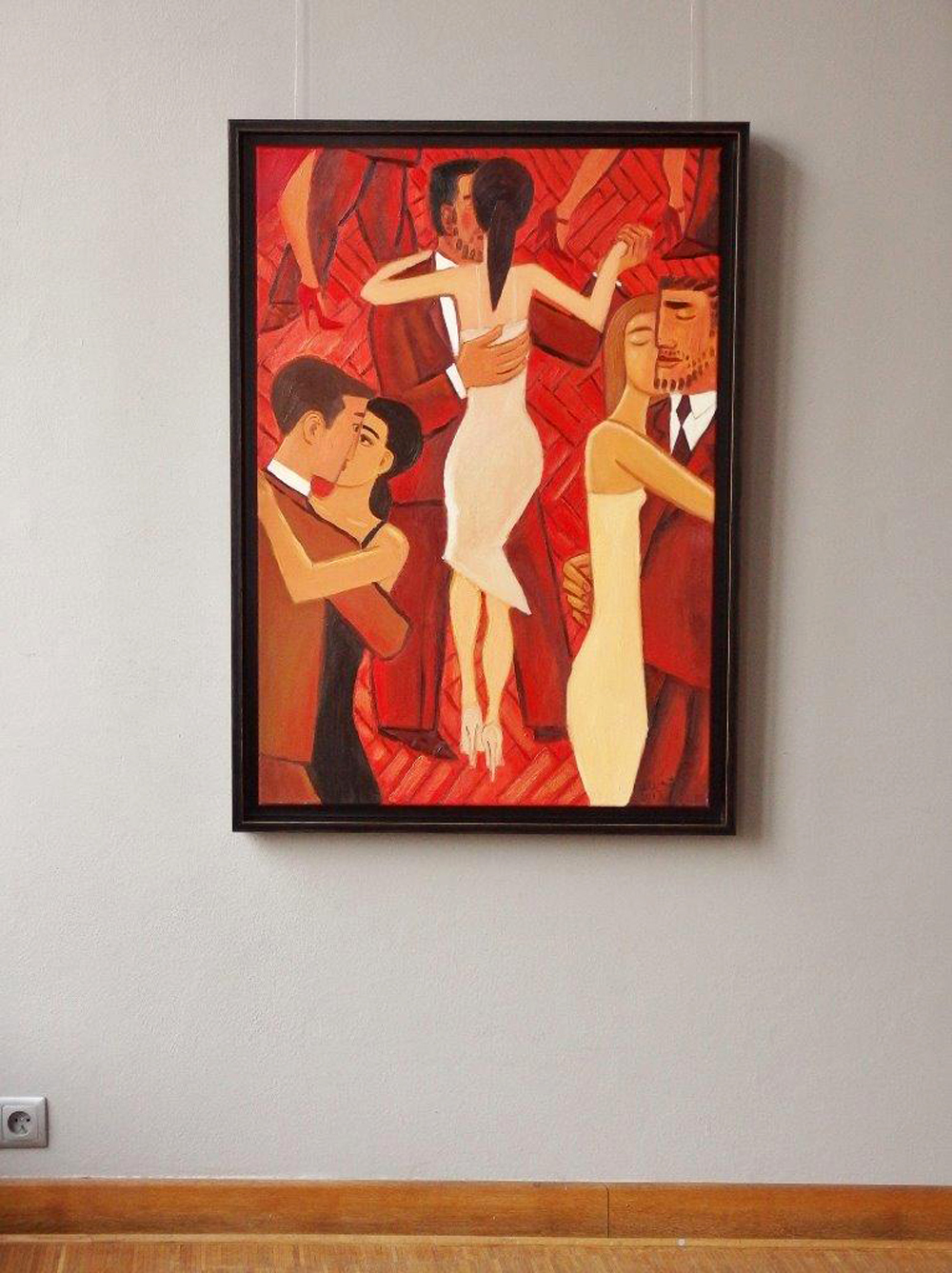 Krzysztof Kokoryn - Red parquet (Oil on Canvas | Wymiary: 78 x 108 cm | Cena: 7000 PLN)