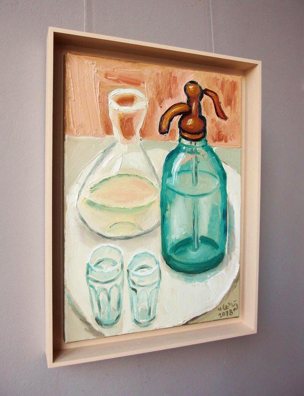 Krzysztof Kokoryn - Soda water old style glass (Oil on Canvas | Wymiary: 39 x 52 cm | Cena: 2500 PLN)