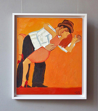 Krzysztof Kokoryn : Tango in yellow interior : Oil on Canvas
