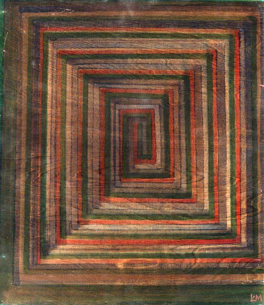 Łukasz Majcherowicz - Labyrinth of Shadows (Ink on wooden panel | Wymiary: 40 x 46 cm | Cena: 5000 PLN)