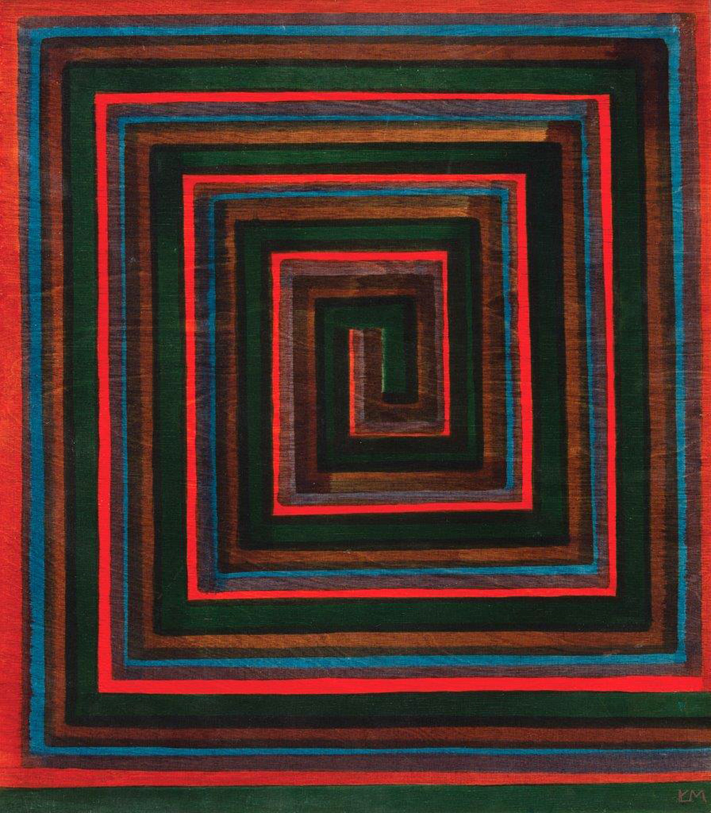 Łukasz Majcherowicz - The Ariadne's Thread (Ink on wooden panel | Wymiary: 40 x 46 cm | Cena: 5000 PLN)