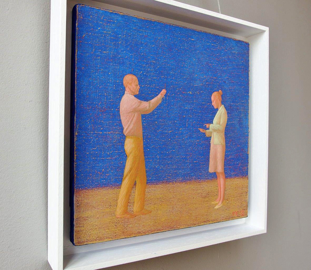 Mikołaj Kasprzyk - Taking a picture (Oil on Canvas | Size: 36 x 36 cm | Price: 3600 PLN)