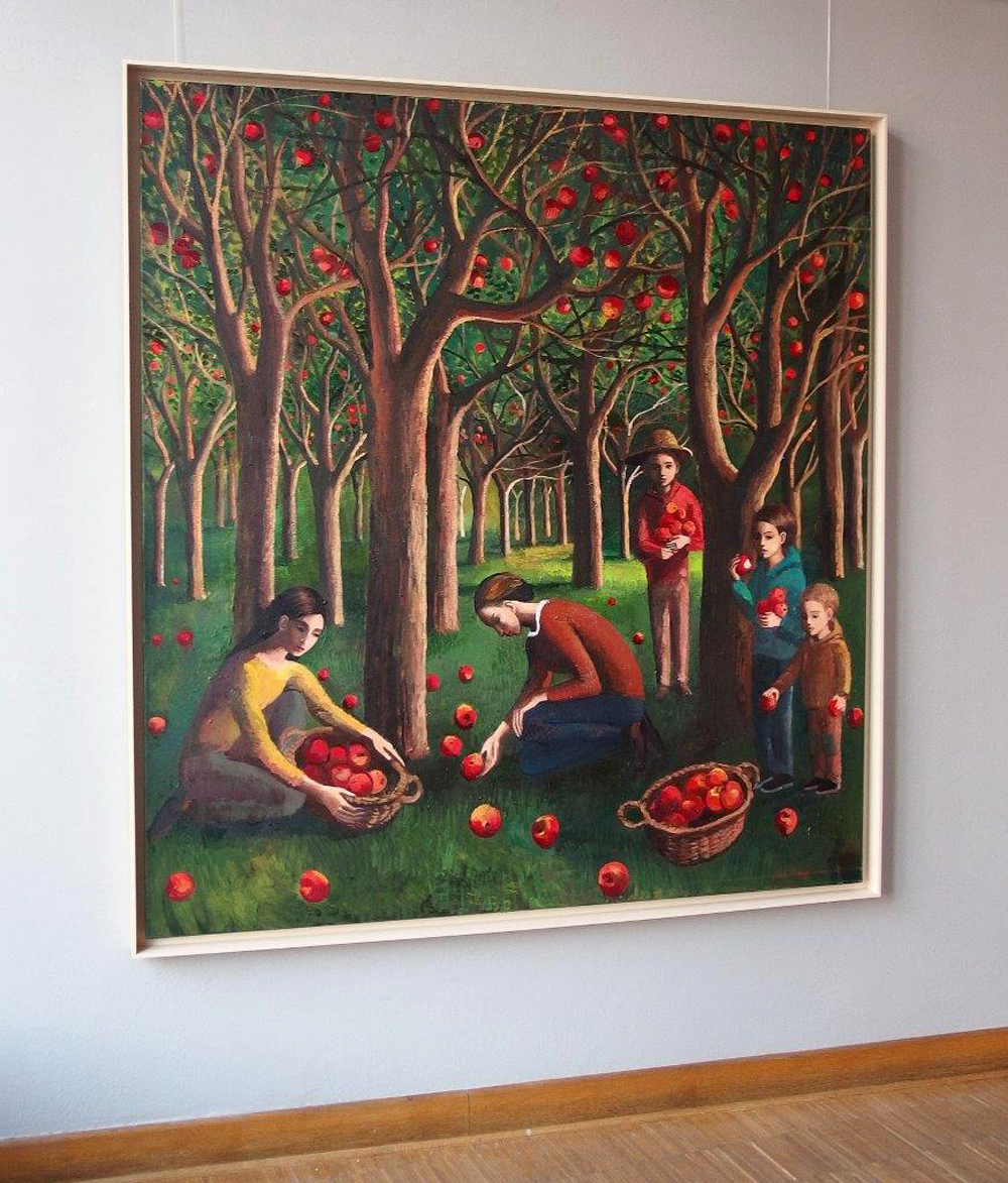 Katarzyna Karpowicz - Apple Orchard (Oil on Canvas | Wymiary: 156 x 146 cm | Cena: 15000 PLN)