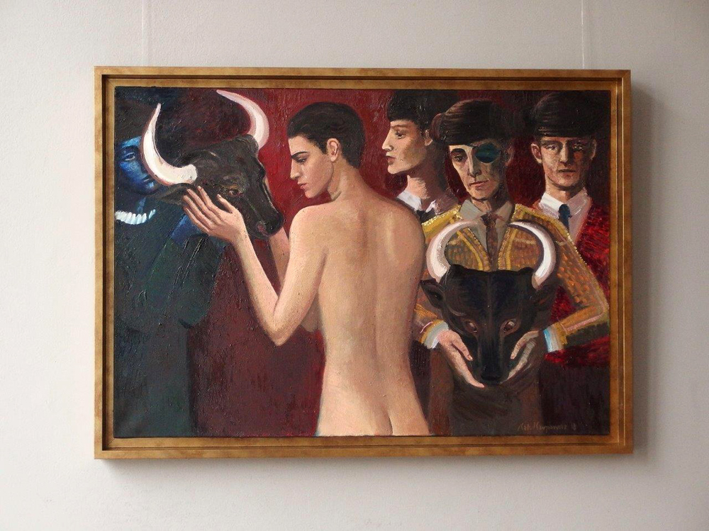 Katarzyna Karpowicz - Man and animal (Oil on Canvas | Größe: 108 x 78 cm | Preis: 11000 PLN)