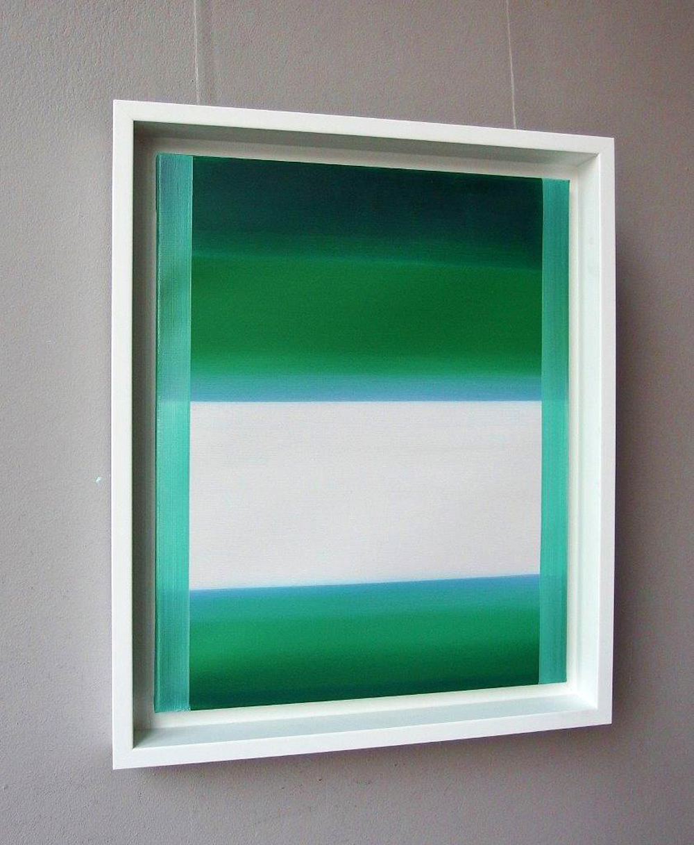 Anna Podlewska - White field on a juicy green (Oil on Canvas | Größe: 48 x 58 cm | Preis: 0 PLN)