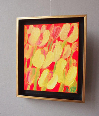 Beata Murawska : Yellow tulips : Oil on Canvas