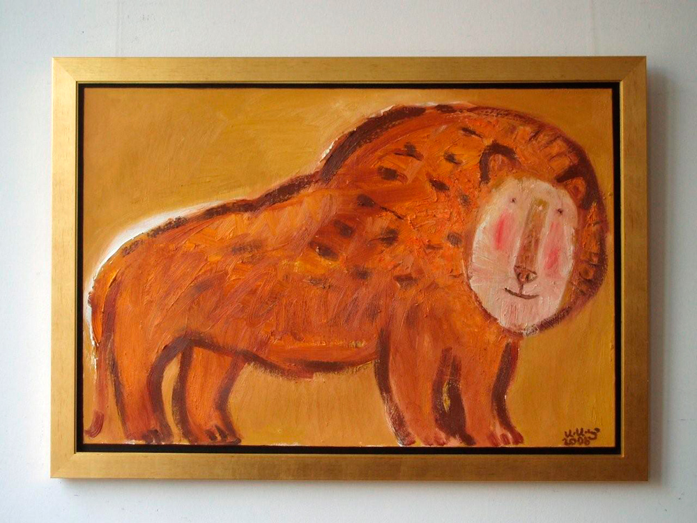 Krzysztof Kokoryn - Lion (Oil on Canvas | Wymiary: 135 x 95 cm | Cena: 8500 PLN)