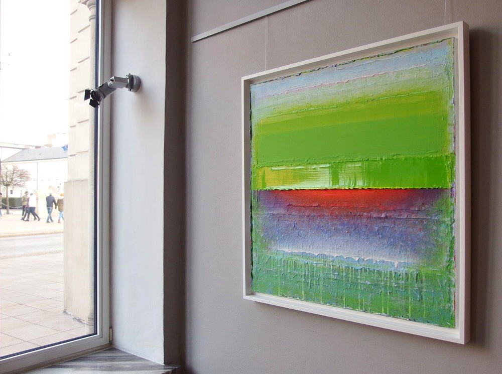 Sebastian Skoczylas - Horizon with greens (Oil on Canvas | Wymiary: 108 x 108 cm | Cena: 9500 PLN)