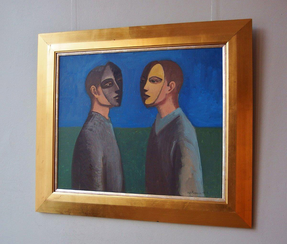 Katarzyna Karpowicz - Conversation (Oil on Canvas | Wymiary: 85 x 76 cm | Cena: 7500 PLN)