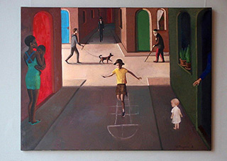 Katarzyna Karpowicz : Hopscotch : Oil on Canvas