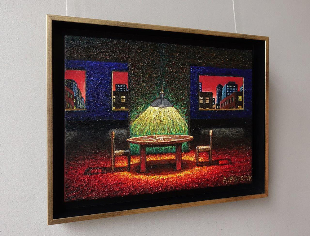 Adam Patrzyk - Before the seance (Oil on Canvas | Size: 46 x 36 cm | Price: 6500 PLN)