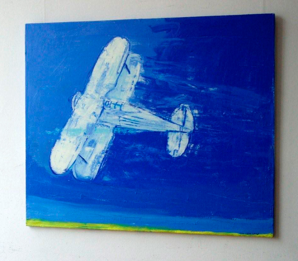 Jacek Łydżba - Plane (Oil on Canvas | Größe: 120 x 100 cm | Preis: 6000 PLN)