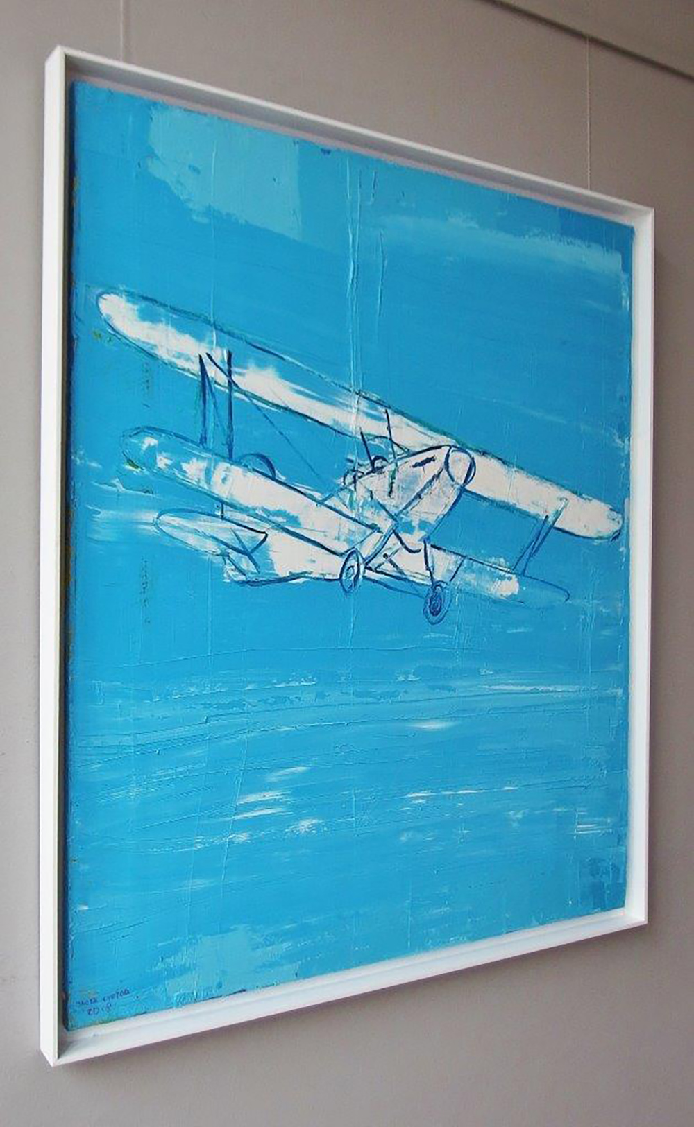 Jacek Łydżba - White plane (Oil on Canvas | Size: 106 x 126 cm | Price: 7000 PLN)