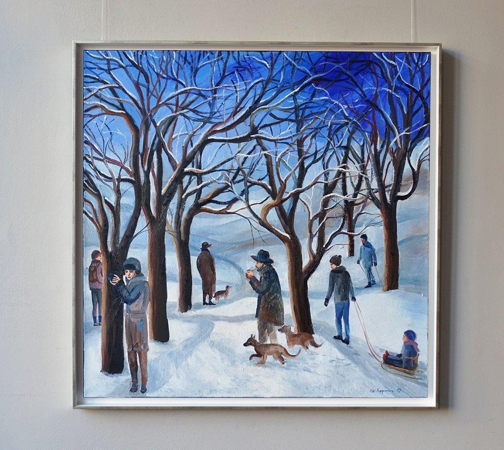 Katarzyna Karpowicz - Beautiful winter (Oil on Canvas | Size: 116 x 116 cm | Price: 13000 PLN)