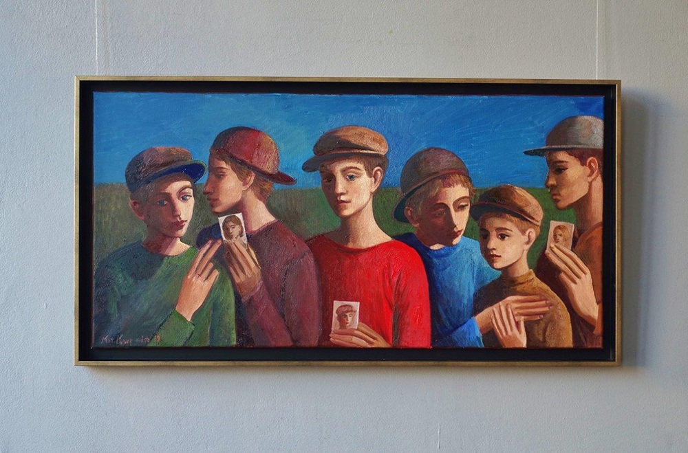 Katarzyna Karpowicz - Boyfriend's case (Oil on Canvas | Size: 106 x 56 cm | Price: 9800 PLN)