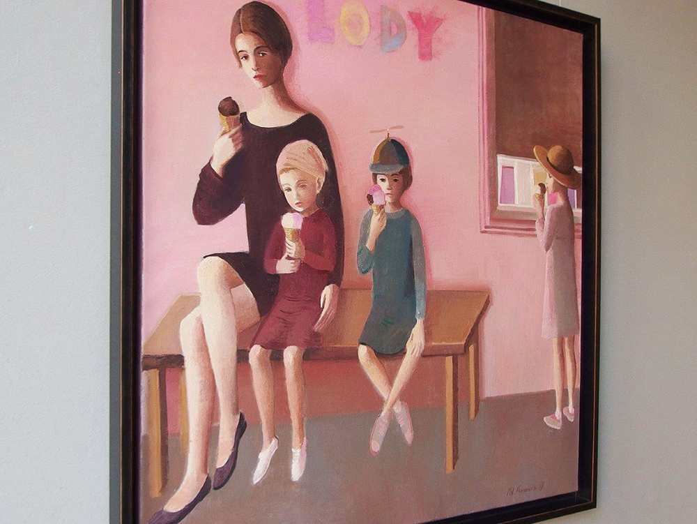 Katarzyna Karpowicz - Ice cream (Oil on Canvas | Wymiary: 100 x 100 cm | Cena: 12500 PLN)