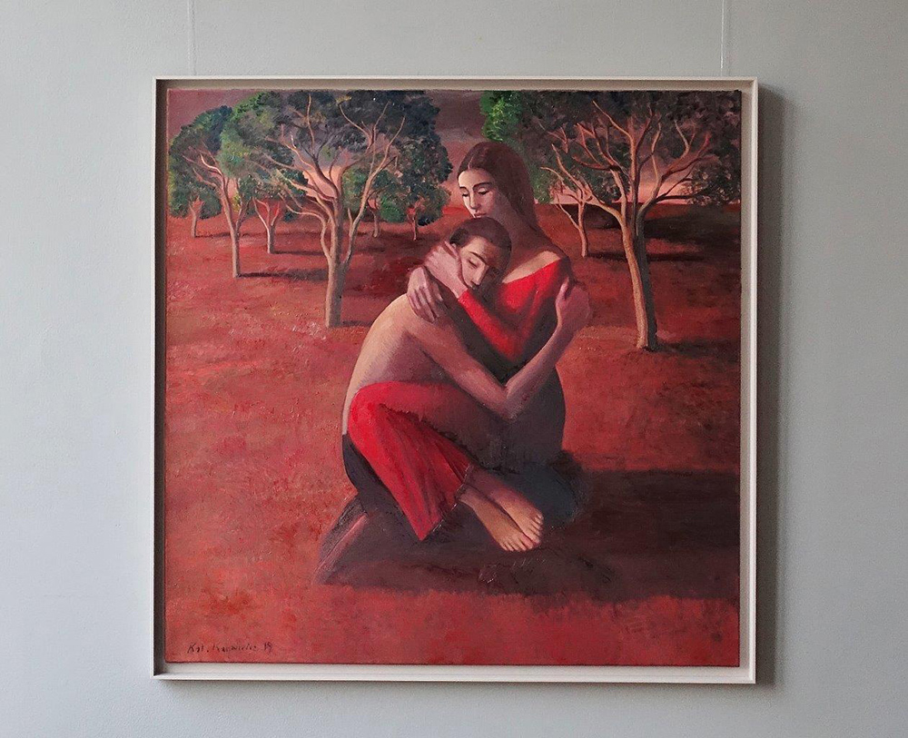 Katarzyna Karpowicz - Lovers (Oil on Canvas | Größe: 126 x 126 cm | Preis: 13000 PLN)