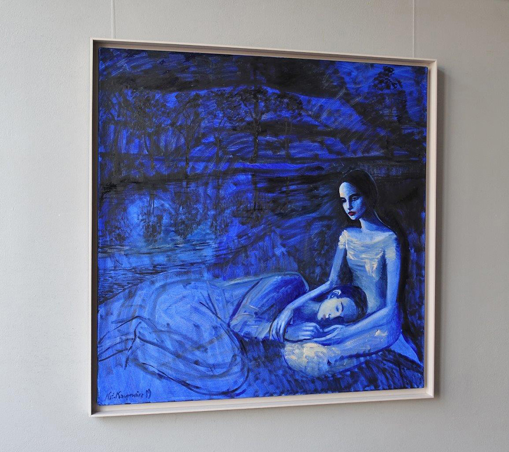 Katarzyna Karpowicz - Nocturne over the Danube (Oil on Canvas | Size: 126 x 126 cm | Price: 13000 PLN)
