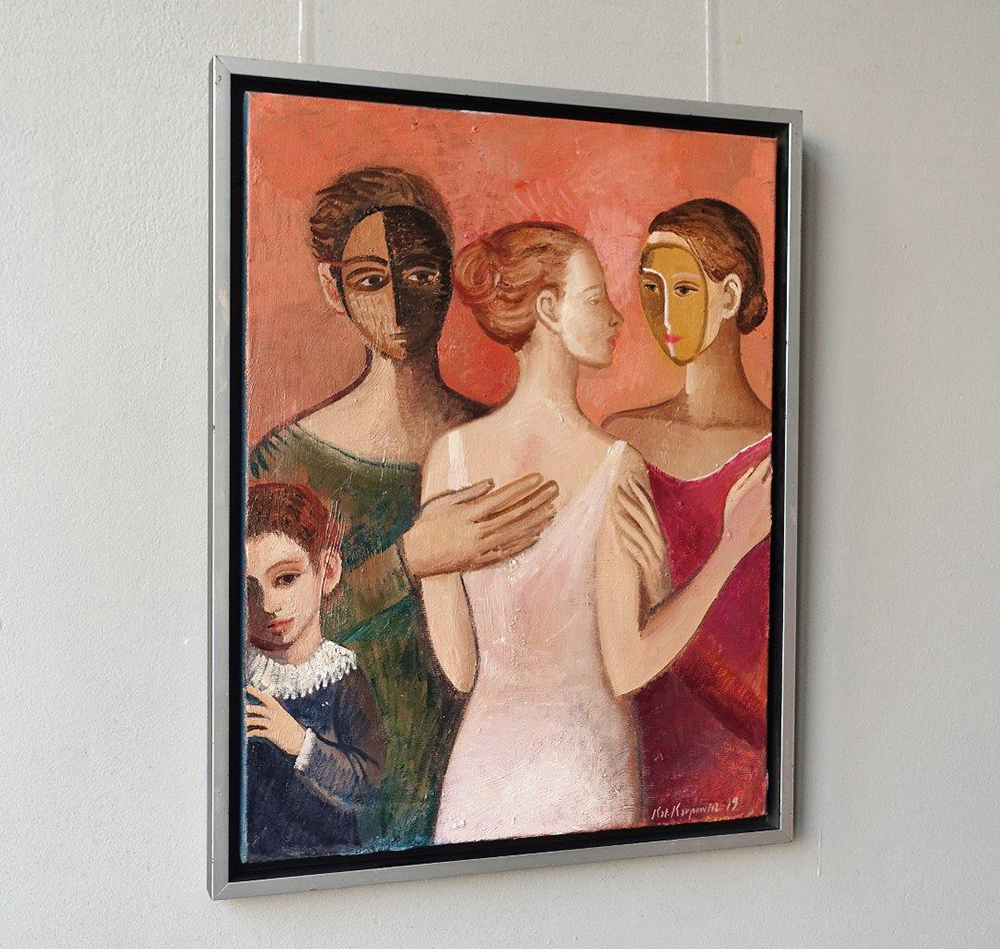 Katarzyna Karpowicz - The girl in a pink dress (Oil on Canvas | Size: 55 x 70 cm | Price: 8500 PLN)