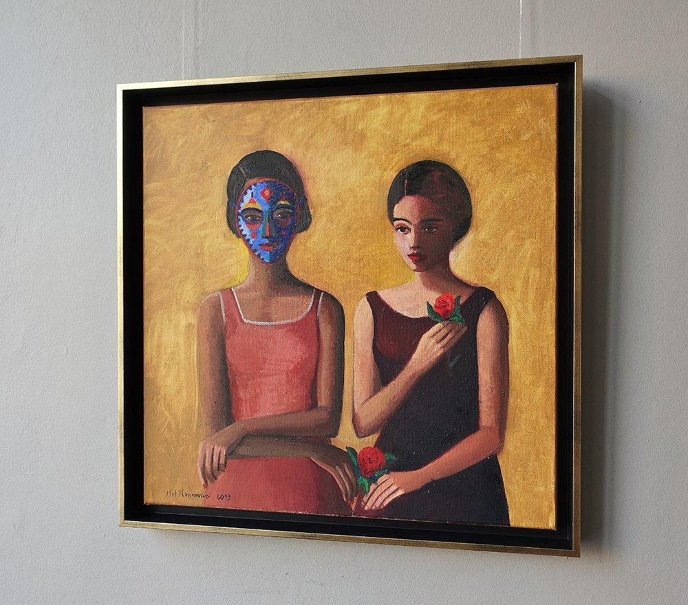 Katarzyna Karpowicz - Two roses (Oil on Canvas | Größe: 66 x 66 cm | Preis: 8000 PLN)