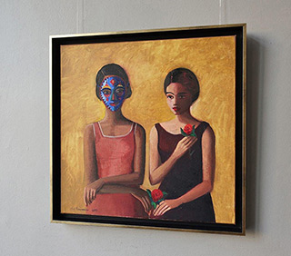 Katarzyna Karpowicz : Two roses : Oil on Canvas