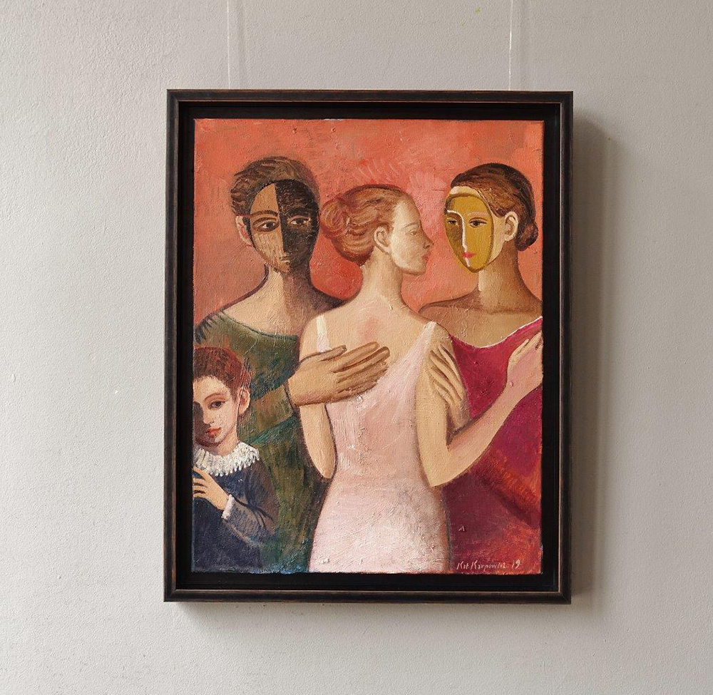 Katarzyna Karpowicz - The girl in a pink dress (Oil on Canvas | Size: 58 x 73 cm | Price: 8500 PLN)
