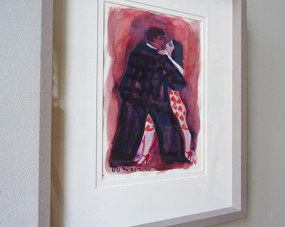 Krzysztof Kokoryn - A couple dancing tango (Tempera on paper | Größe: 38 x 48 cm | Preis: 2500 PLN)