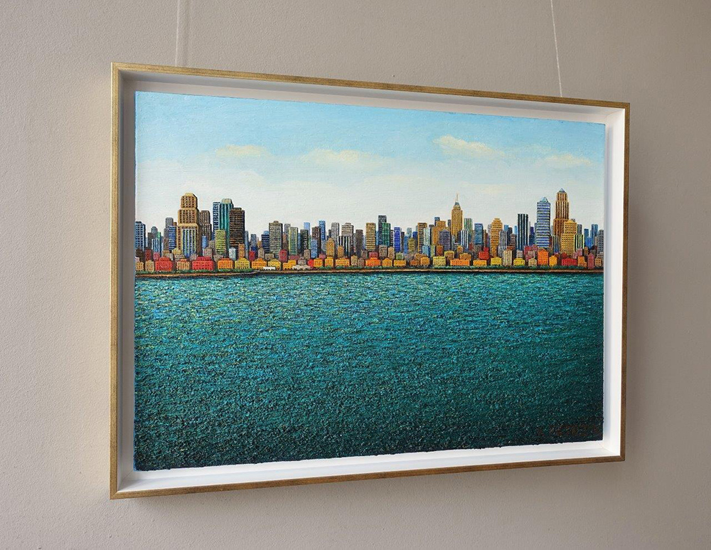Adam Patrzyk - City by the ocean (Oil on Canvas | Größe: 76 x 56 cm | Preis: 12000 PLN)