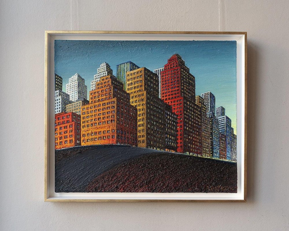 Adam Patrzyk - City on a hill (Oil on Canvas | Größe: 66 x 56 cm | Preis: 9000 PLN)