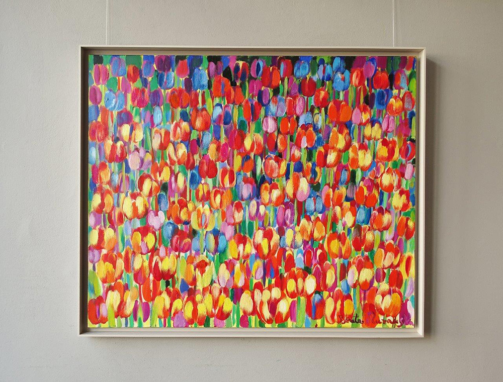 Beata Murawska - Carnival tulips (Oil on Canvas | Wymiary: 126 x 106 cm | Cena: 5500 PLN)